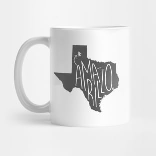 Amarillo, Texas (Gray Ink) Mug